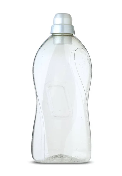 Plastic Fles Gorgelaar Een Witte Achtergrond — Stockfoto
