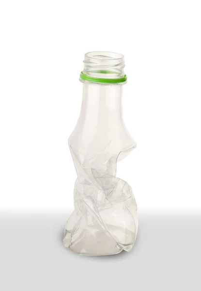 Mała Plastikowa Butelka Lemoniadą Białym Tle — Zdjęcie stockowe