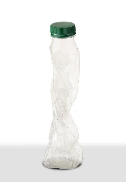 Botella Jugo Naranja Plástico Sobre Fondo Blanco — Foto de Stock
