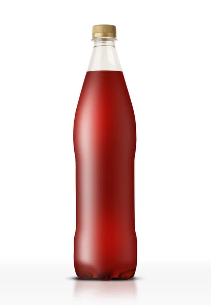 Bottiglia Chiusa Con Una Bevanda Sfondo Bianco — Foto Stock