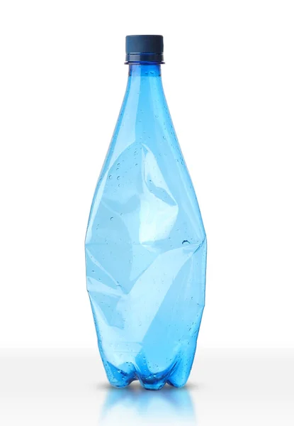 Порожня Пластикова Пляшка Білому Тлі — стокове фото