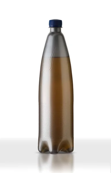 Пластиковая Бутылка Энергетическим Напитком Белом Фоне — стоковое фото