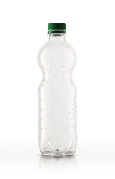 Botella Agua Plástico Vacía Sobre Fondo Blanco —  Fotos de Stock