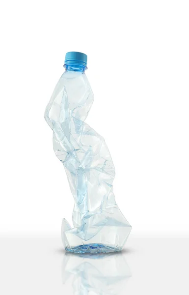 Leere Plastikwasserflasche Auf Weißem Hintergrund Stockfoto