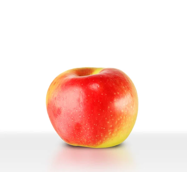 Pomme Mûre Rouge Verger Sur Fond Blanc — Photo