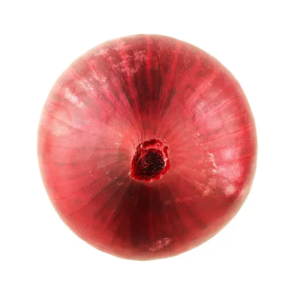 上から白い背景の赤玉ねぎ — ストック写真