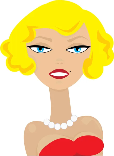 Blonde bombshell — Stock Vector