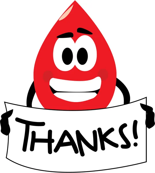 Kan bağış için teşekkür ederiz Telifsiz Stok Illüstrasyonlar
