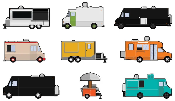 Food Trucks — Stock Vector