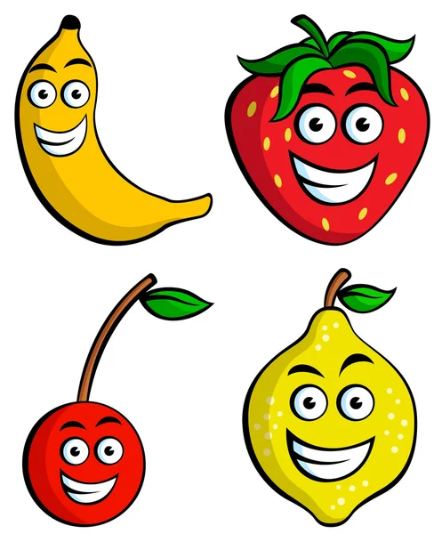 Funny Fruit — Stock Vector