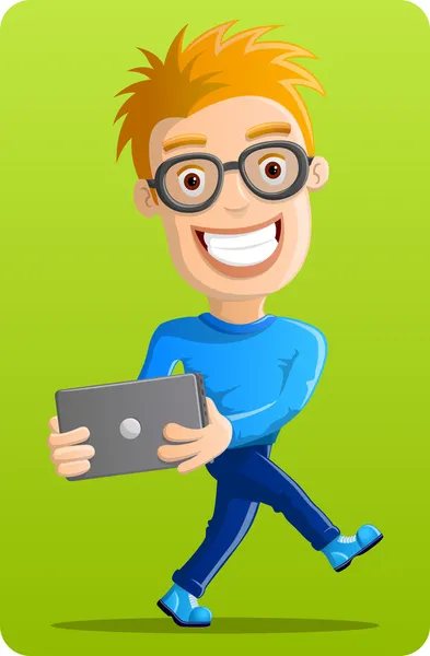 bilgisayar geek - laptop ile dancing