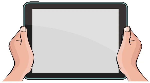 Hand som håller digital TabletPC — Stock vektor