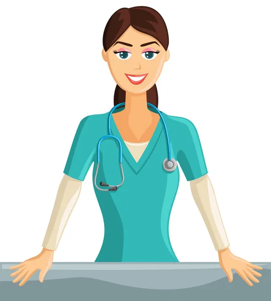 Smiling Nurse — Stock Vector