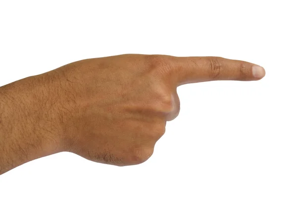 Pointing finger Stock Photo