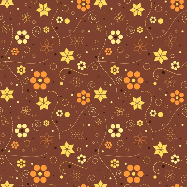 Осенний цветочный геометрический узор — стоковый вектор