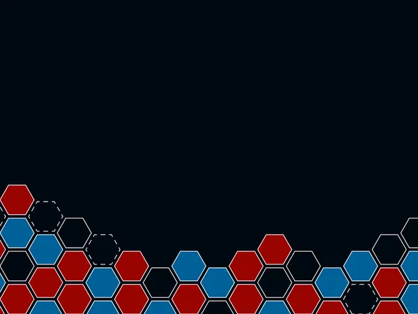 Czerwone i niebieskie tło wielokąta — Wektor stockowy