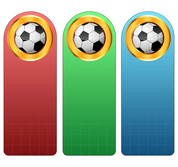 Voetbal banners — Stockvector