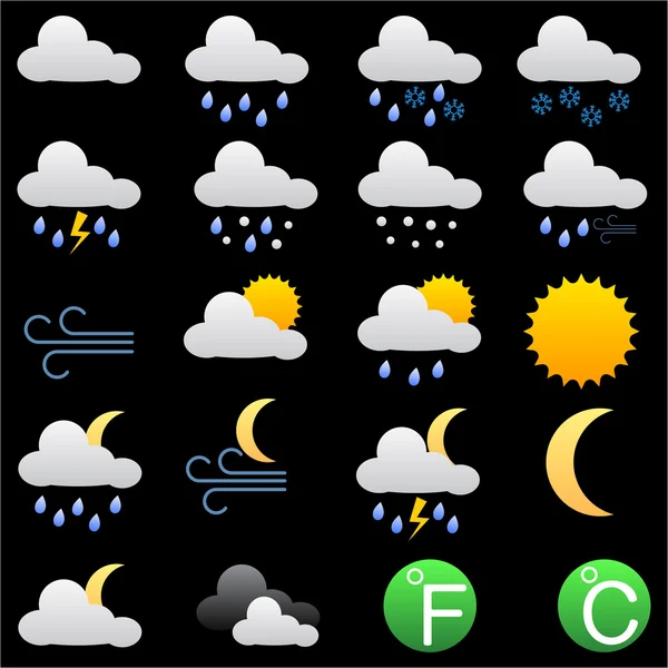 Icone meteo — Foto Stock