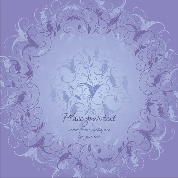 Vector floral mavi arka plan