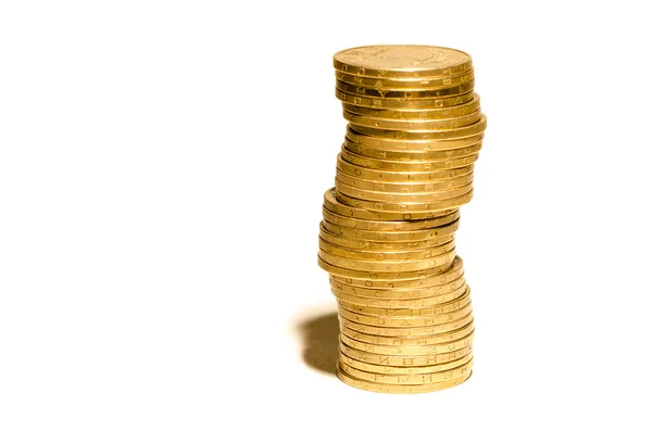 Coins on white background — Stock Photo, Image