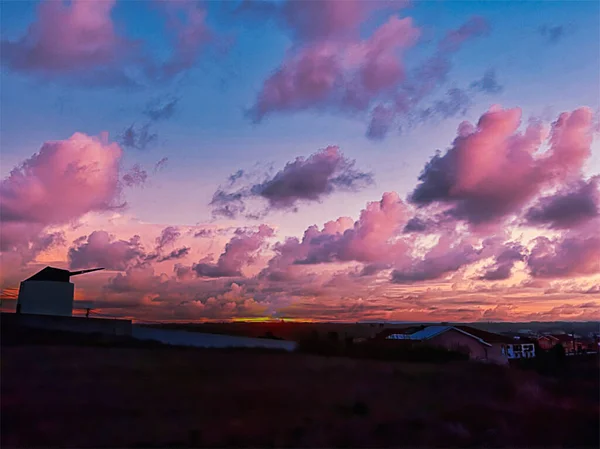 Cielos Nublados Atardecer Crepúsculo — Foto de Stock