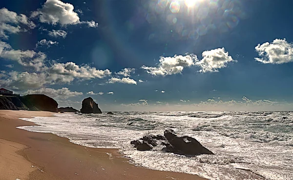 Морской Пейзаж Атлантическом Побережье Около Заката — стоковое фото