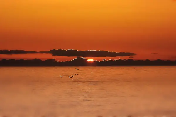 Puesta Sol Costa Portuguesa Del Océano Atlántico — Foto de Stock