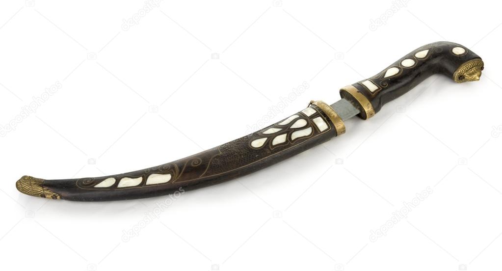 old dagger on a white background