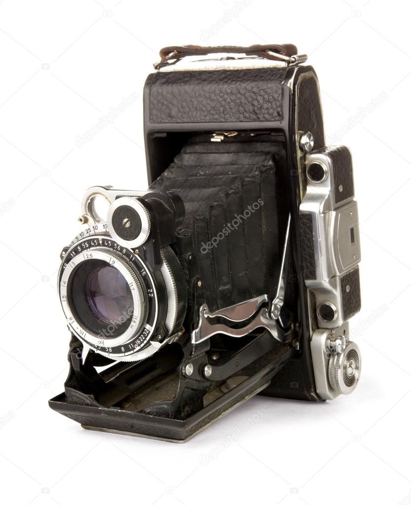 Old vintage black camera