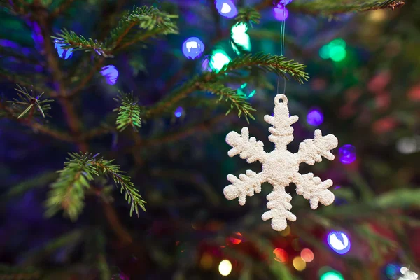 Christmas toy as a snowflake — Stock Photo, Image