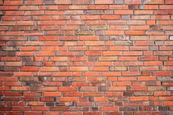 Vieux mur de briques rouges. Fond texturé. Espace de copie. — Photo