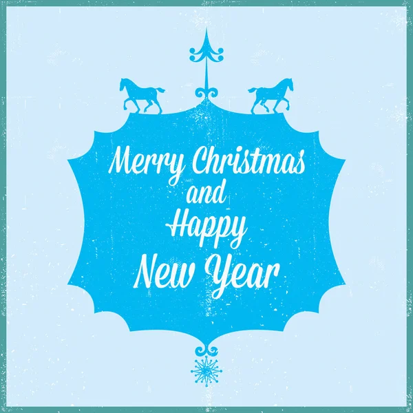 Feliz Natal e Feliz Ano Novo 2014 — Vetor de Stock