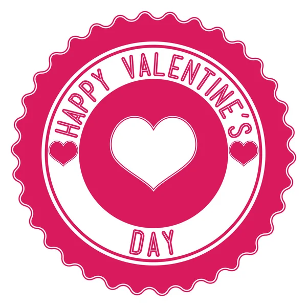 Valentine's Day. Stamp — Stock Vector