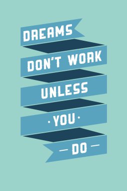 Sanat poster Motivasyona ifadeler ile