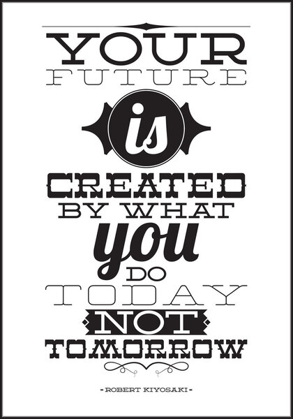 Your future is created by what you do today not tomorrow