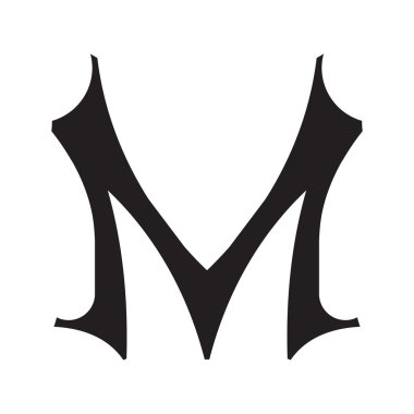 vintage tarzı harf m