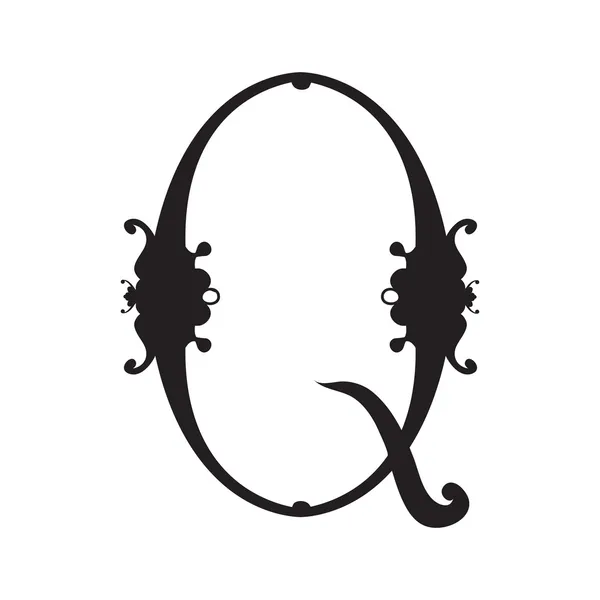 The vintage style letter Q — Stock Vector