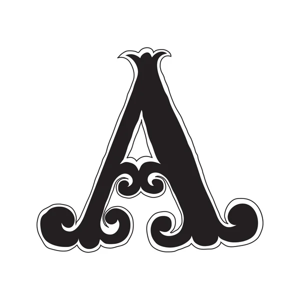 The vintage style letter A — Stock Vector