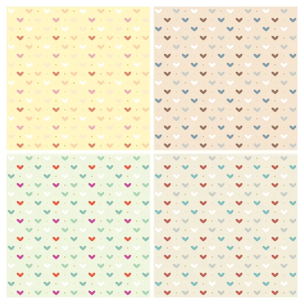 Set of decorative patterns in pastel colors — Stock Vector