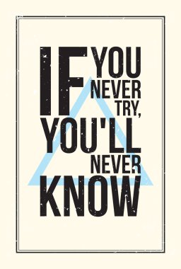 ilham motivasyon posteri. Grunge tarzı
