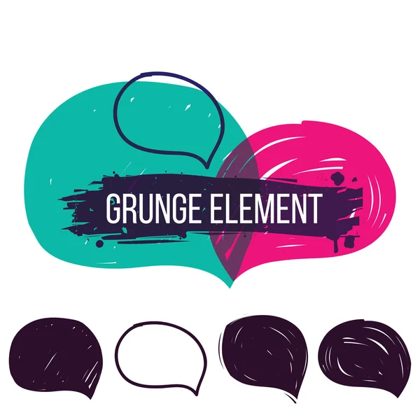 Set main dessinée discours bulle grunge — Image vectorielle