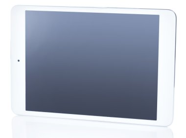 beyaz arkaplan üzerindeki tablet pc