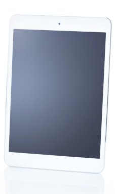 beyaz arkaplan üzerindeki tablet pc