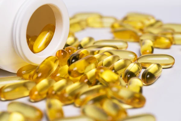 Fish oil capsules — Stock Photo, Image