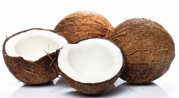 Coconuts on white background — Stock Photo, Image