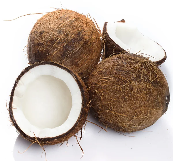 Coconuts on white background — Stock Photo, Image