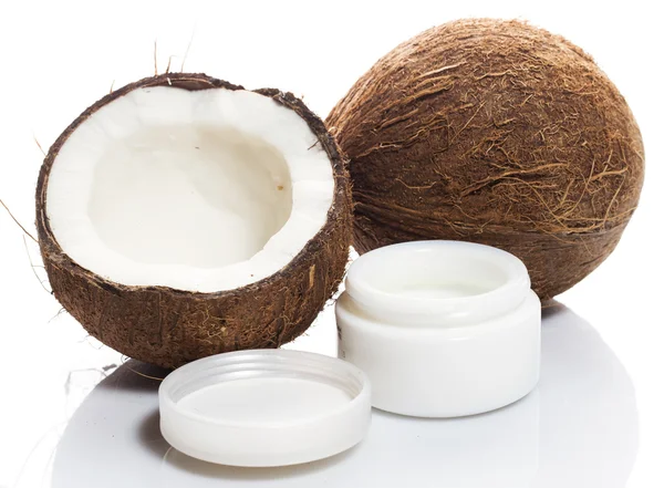 코코넛과 보습 크림 — 스톡 사진