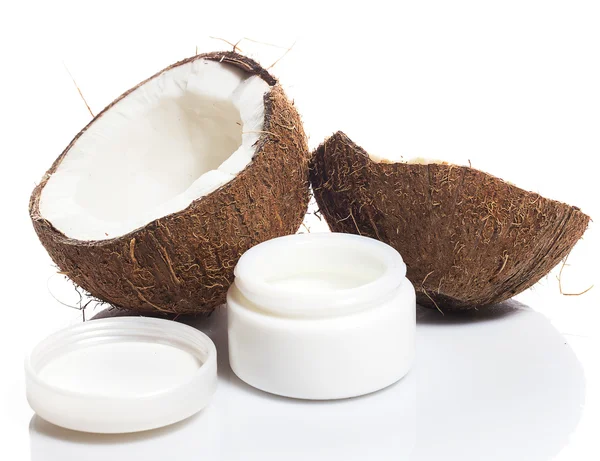 코코넛과 보습 크림 — 스톡 사진
