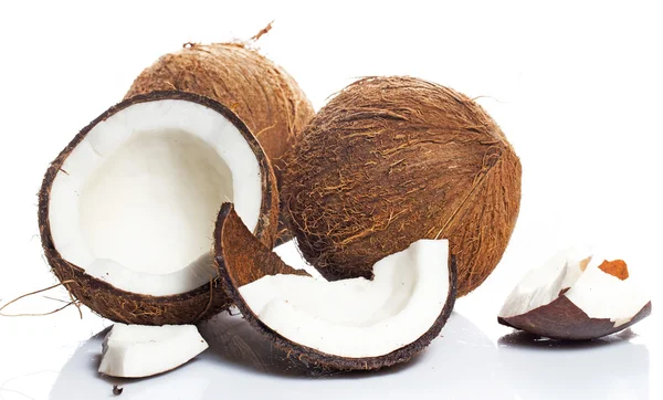 Coconuts on white background — Stock Photo, Image