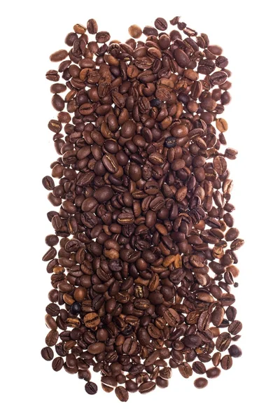 Kaffe bönor över vit bakgrund — Stockfoto